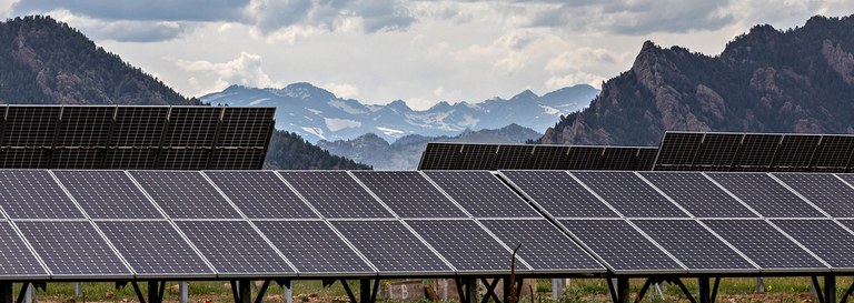 Solar Panels and mountains