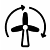 Wind turbine icon