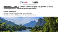 Module 2, Unit 1 — Electric Vehicle Supply Equipment Standards and Communication Protocols
